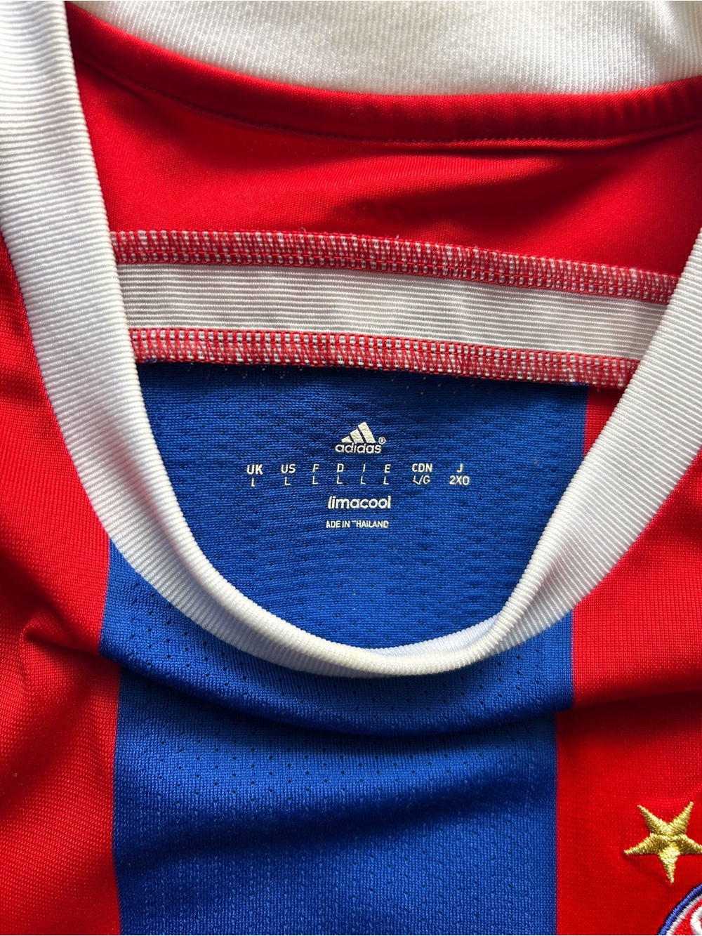 adidas Bayern Munich Red and Blue Home Jersey - Picture 3 of 3